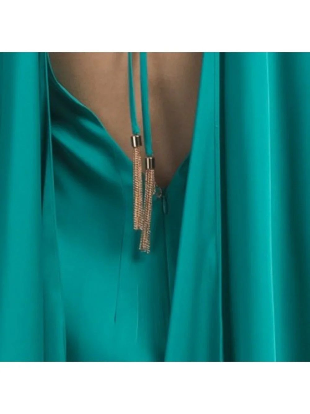 LIV FOSTER Cape Satin Mini Dress